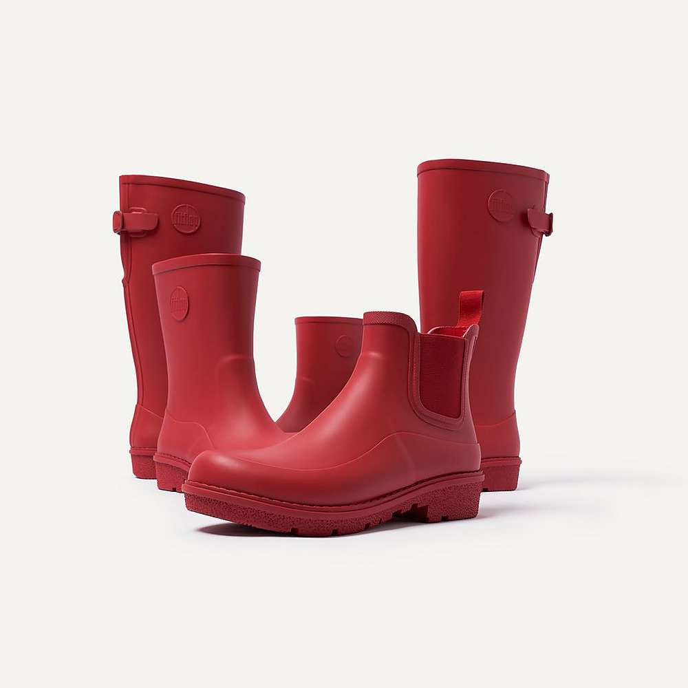 Bottes de Pluie Fitflop WONDERWELLY Chelsea Femme Rouge | KVW-356420