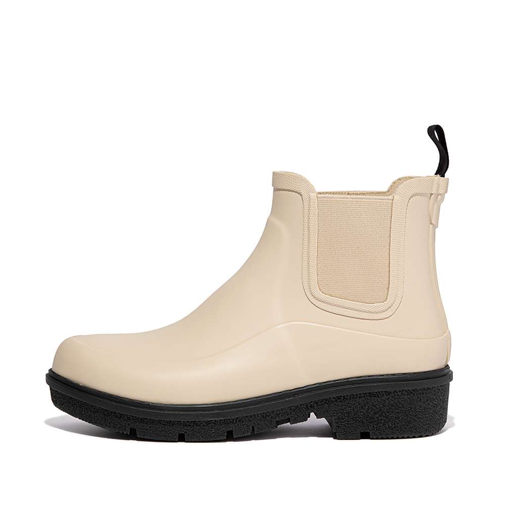 Bottes de Pluie Fitflop WONDERWELLY Contrast-Sole Chelsea Femme Blanche | URX-759421