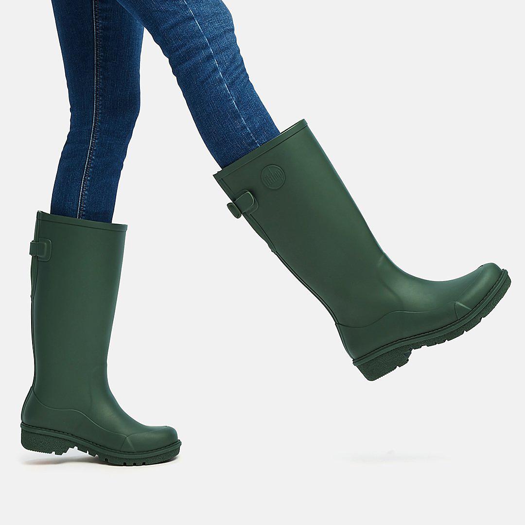 Bottes de Pluie Fitflop WONDERWELLY Tall Femme Vert Foncé | PYG-349658