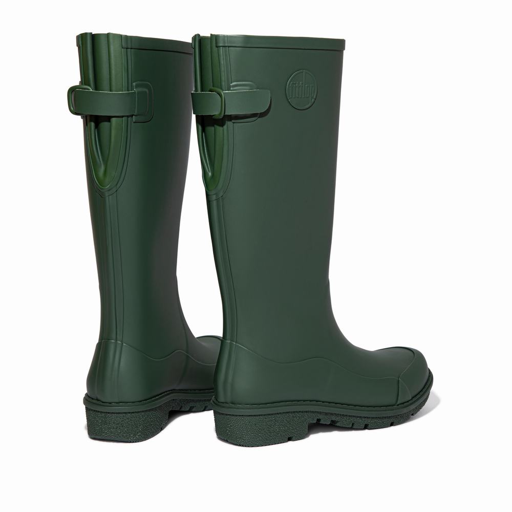 Bottes de Pluie Fitflop WONDERWELLY Tall Femme Vert Foncé | PYG-349658