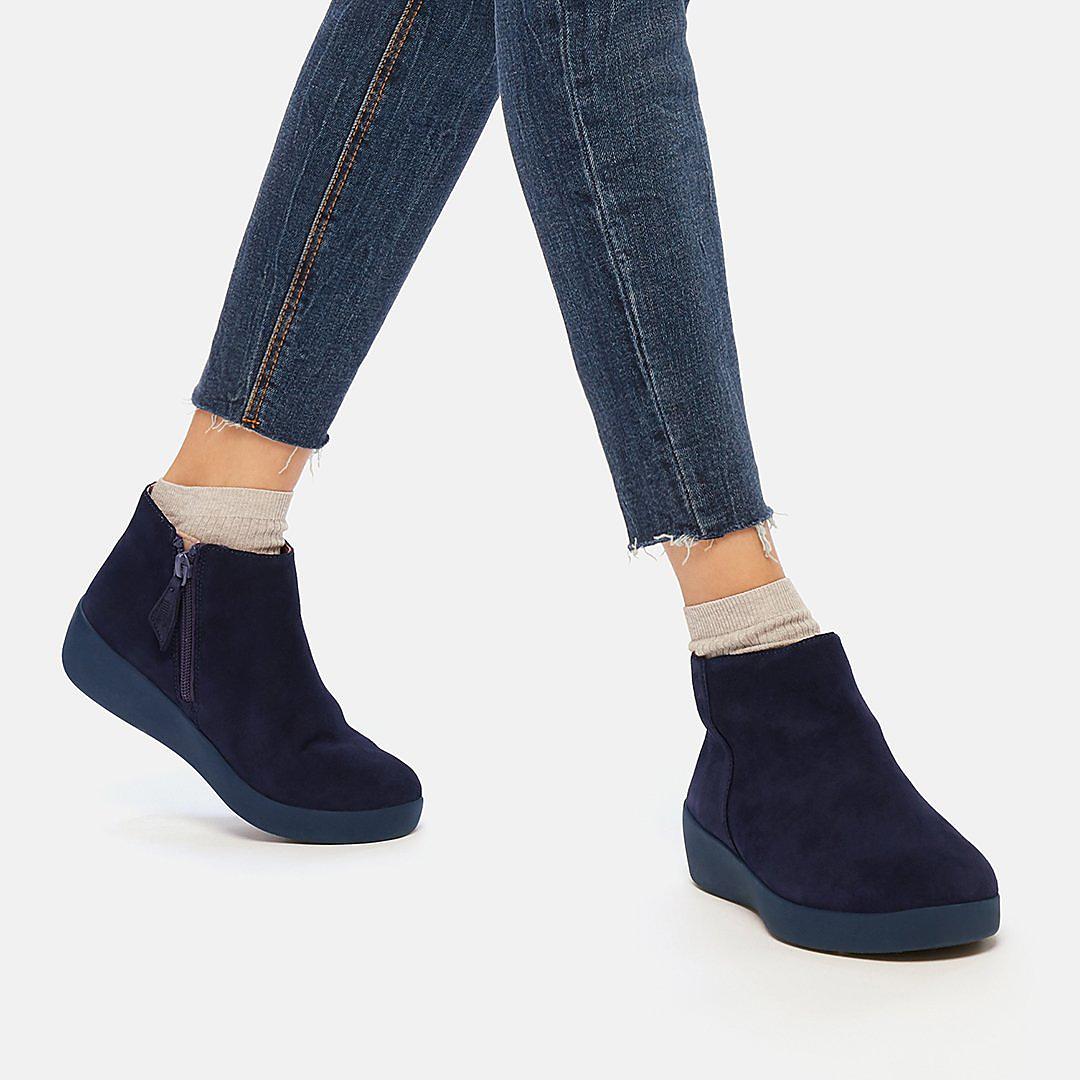 Bottines Fitflop SUMI Suede Femme Bleu | UMF-634287