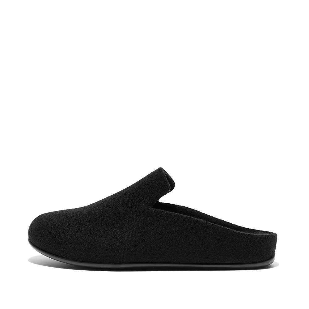 Chaussons Fitflop CHRISSIE II Haus Felt Femme Noir | YJU-309678