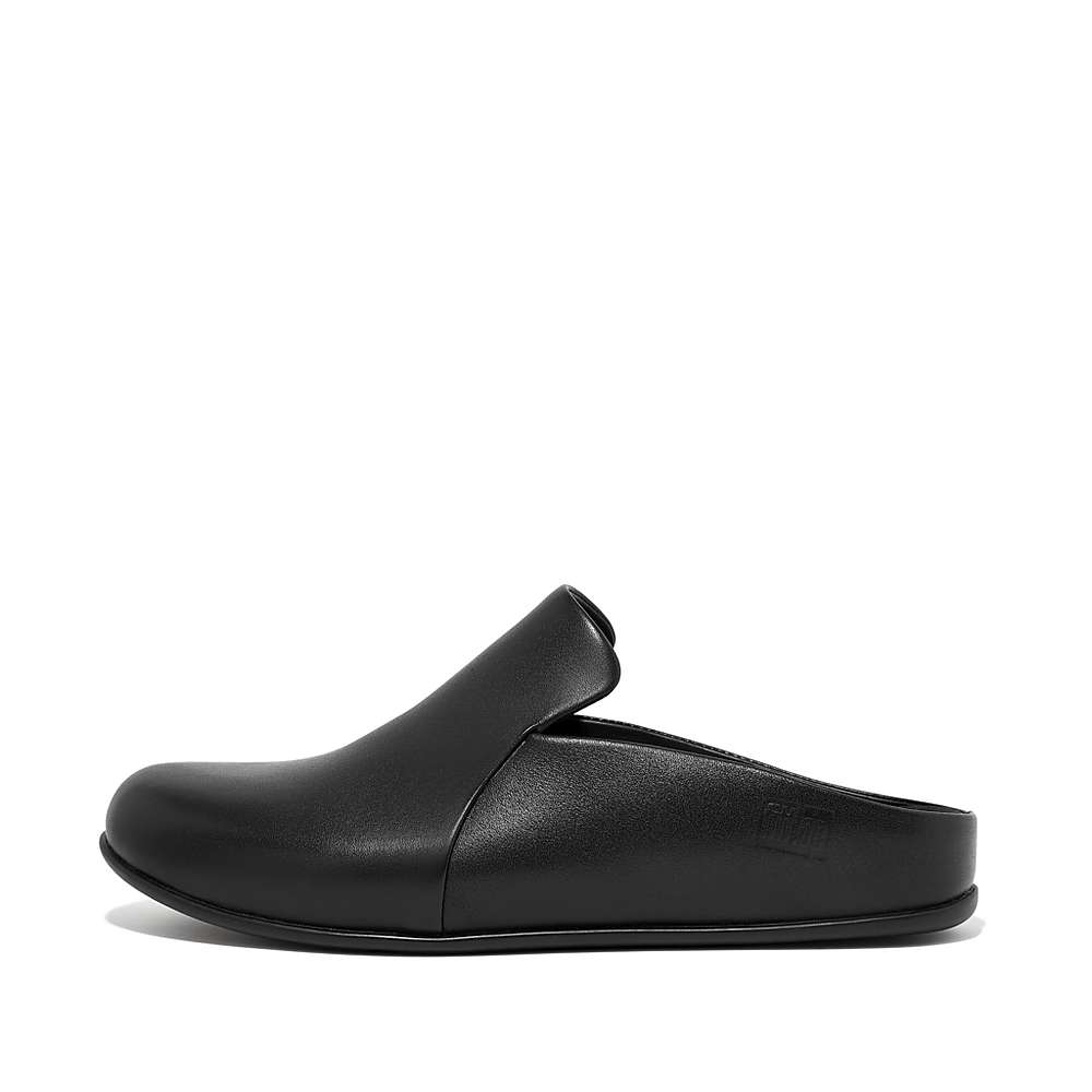 Chaussons Fitflop CHRISSIE II Haus Leather Femme Noir | DUH-094718