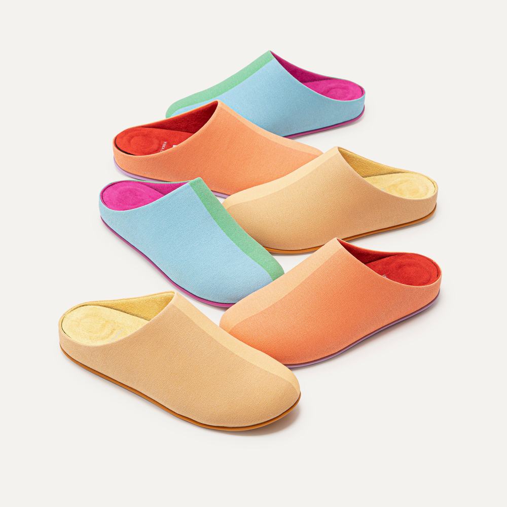 Chaussons Fitflop CHRISSIE X Yinka Ilori Canvas Femme Abricot Orange | IQG-236947