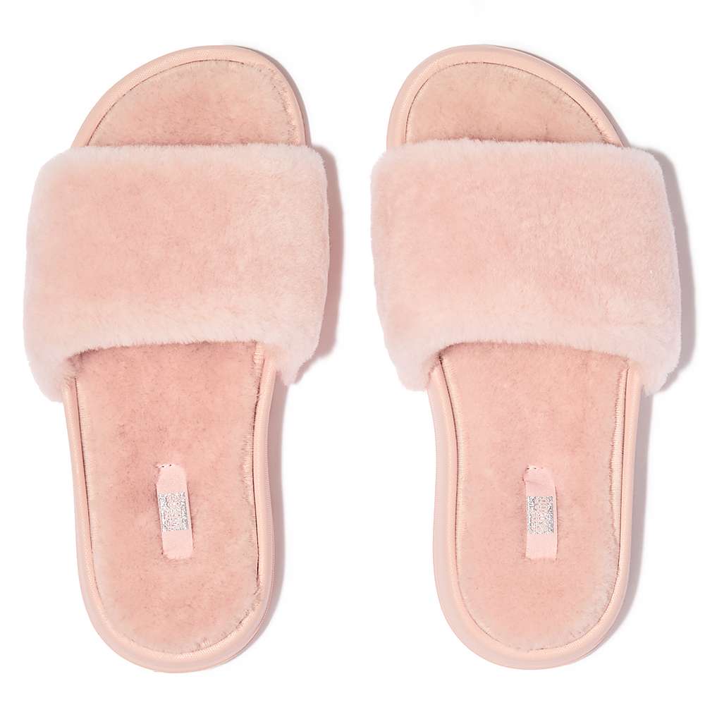 Chaussons Fitflop IQUSHION Shearling Femme Rose | MQJ-721594