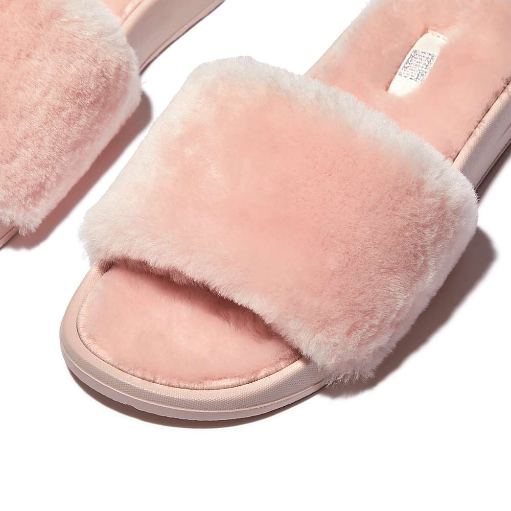 Chaussons Fitflop IQUSHION Shearling Femme Rose | MQJ-721594