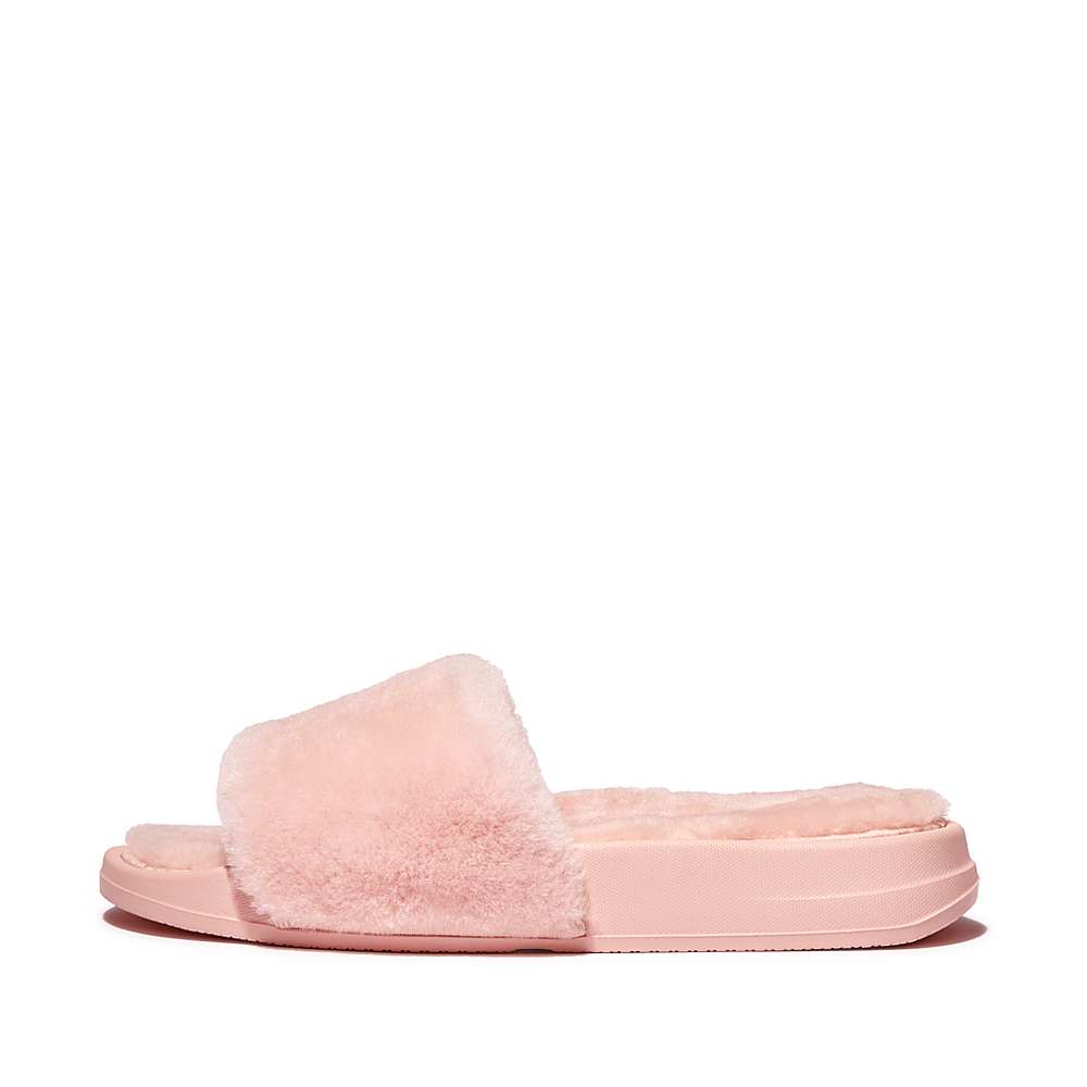 Chaussons Fitflop IQUSHION Shearling Femme Rose | MQJ-721594