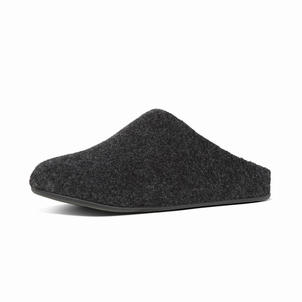 Chaussons Fitflop SHOVE Felt Homme Noir | YQR-738049