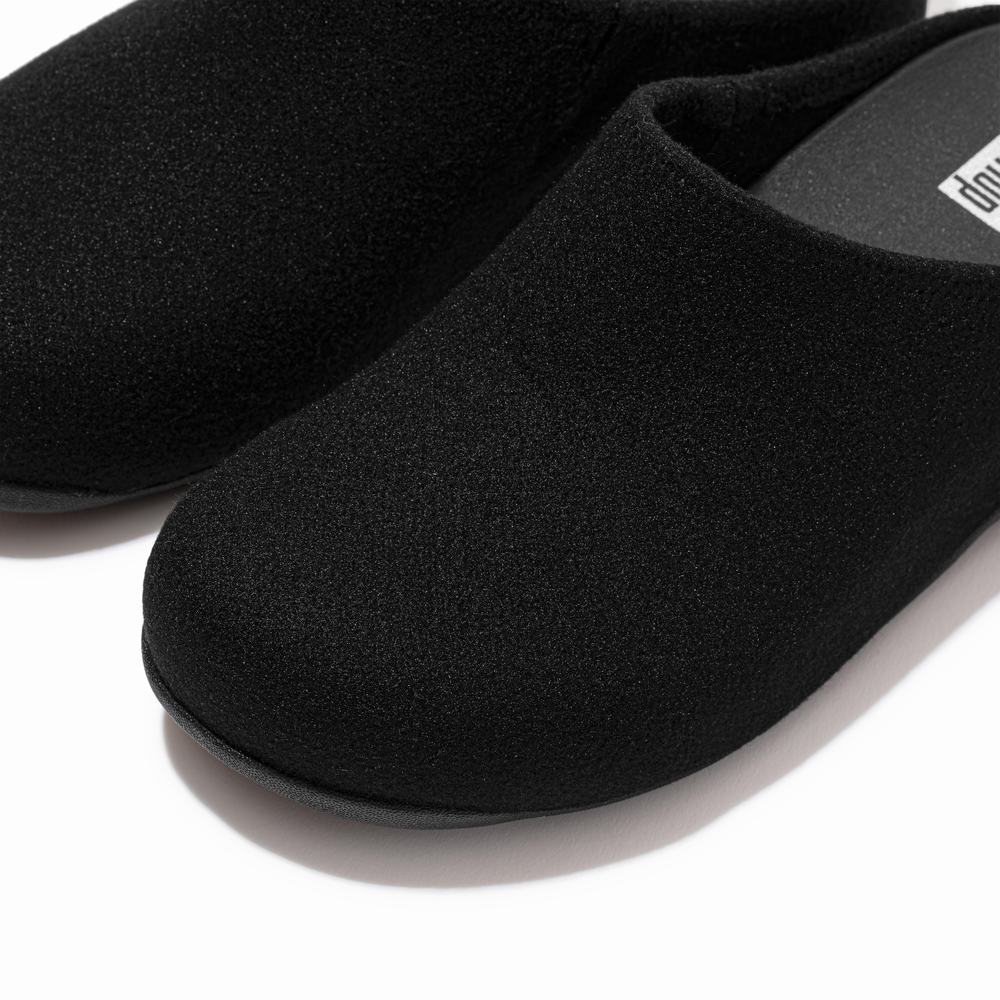 Chaussons Fitflop SHUV Cushy Felt Clog Femme Noir | EYM-840391