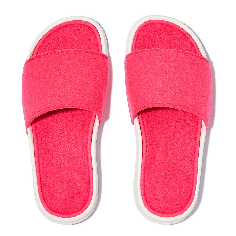 Claquette Fitflop IQUSHION E01 Neon Felt Femme Rose | XFE-176028