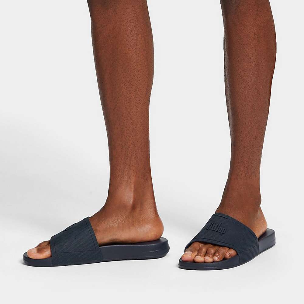 Claquette Fitflop IQUSHION Pool Homme Bleu Marine | YQZ-903152