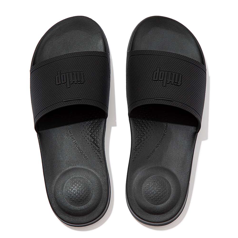 Claquette Fitflop IQUSHION Pool Homme Noir | RIF-643197