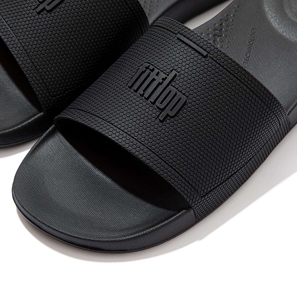 Claquette Fitflop IQUSHION Pool Homme Noir | RIF-643197