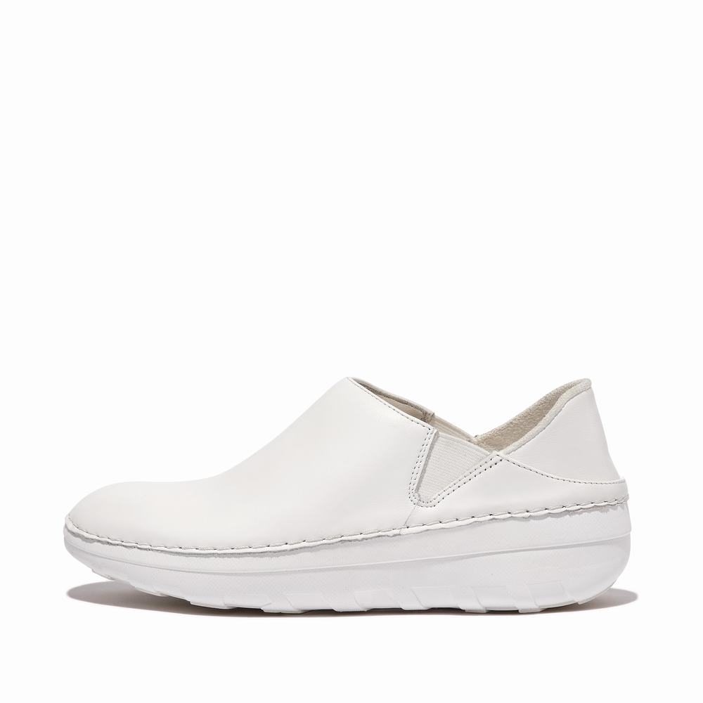 Loafers Fitflop SUPERLOAFER Leather Femme Blanche | ITO-436928