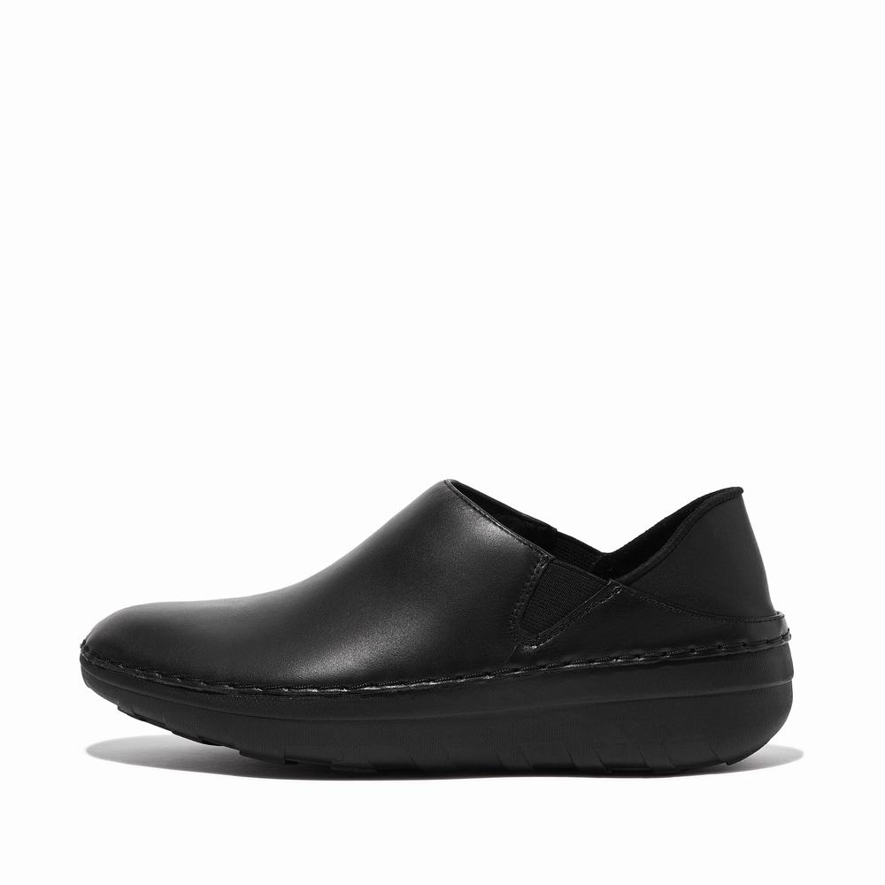 Loafers Fitflop SUPERLOAFER Leather Femme Noir | JUH-279563