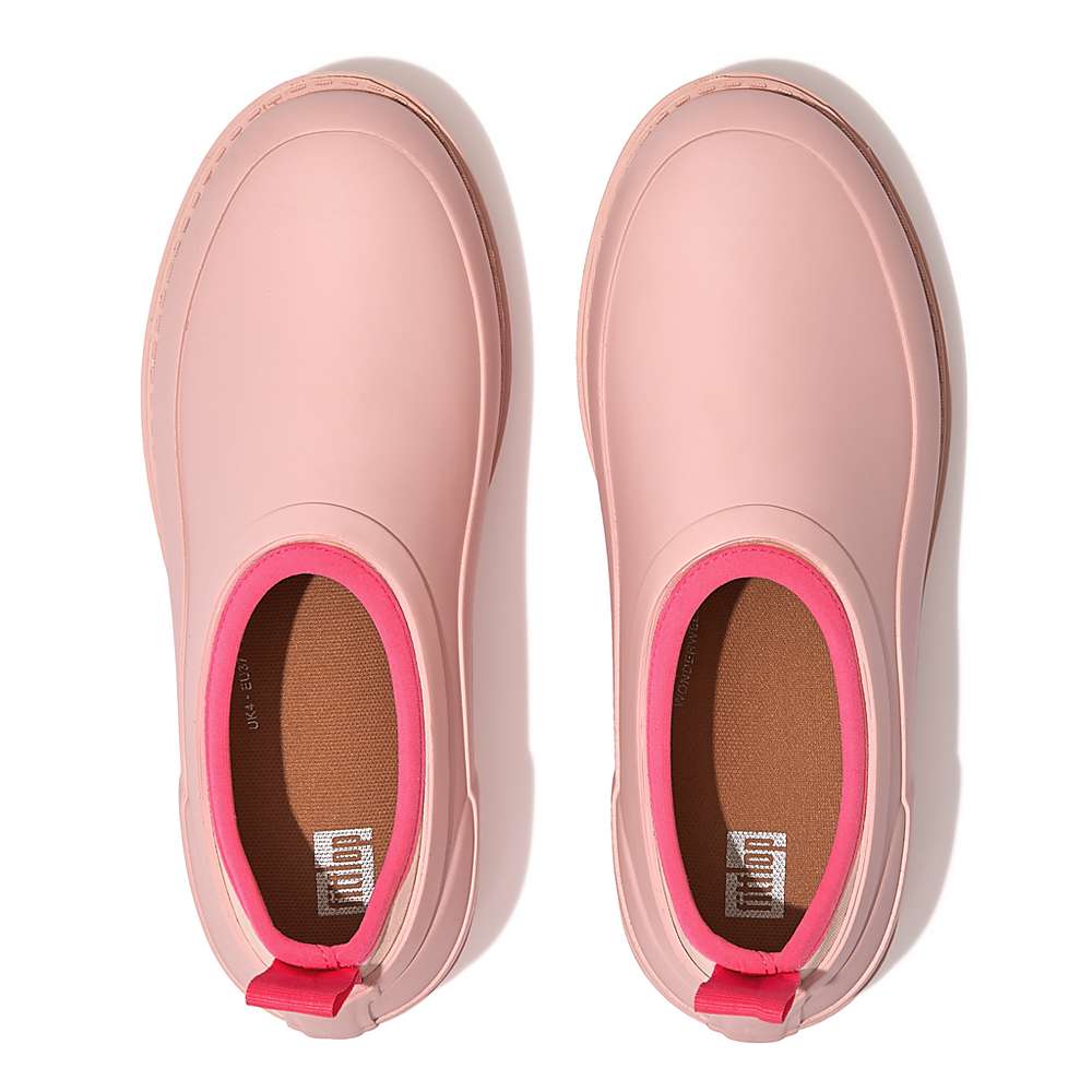 Sabots Fitflop WONDERCLOG Neon-Pop Waterproof Rubber Femme Rose | ZUS-564912