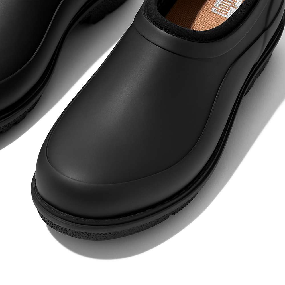 Sabots Fitflop WONDERCLOG Waterproof Rubber Femme Noir | QIY-092361