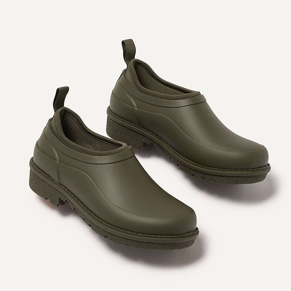 Sabots Fitflop WONDERCLOG Waterproof Rubber Femme Vert Olive | YJN-120637