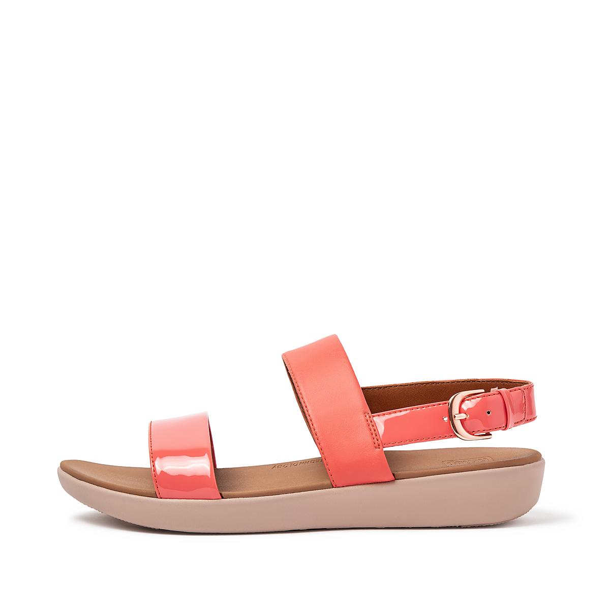 Sandales Fitflop BARRA Vernis Mix Back-Strap Femme Corail Rose | UCG-659372