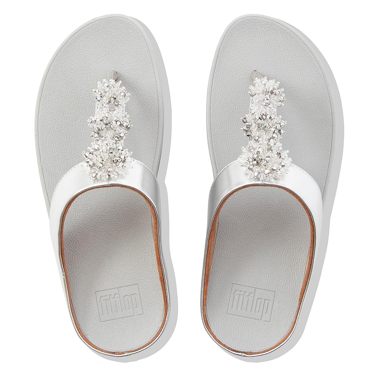 Sandales Fitflop GALAXY Toe-Thongs Femme Argent | ACF-536784