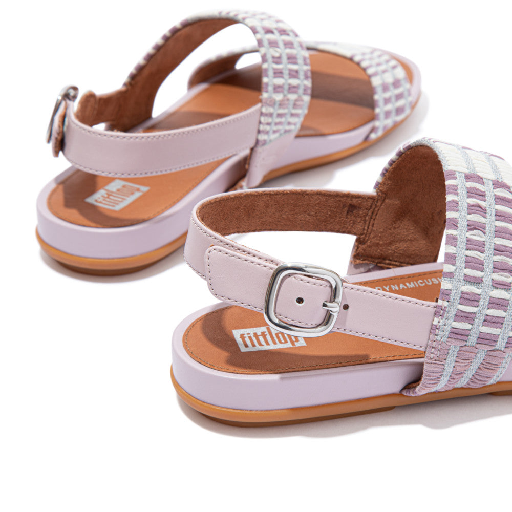 Sandales Fitflop GRACIE Art-Denim Backstrap Femme Rose | WKY-096271