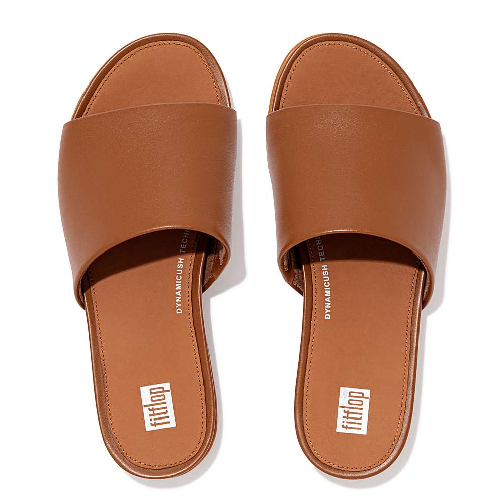 Sandales Fitflop GRACIE Leather Femme Marron Clair | FQZ-813592