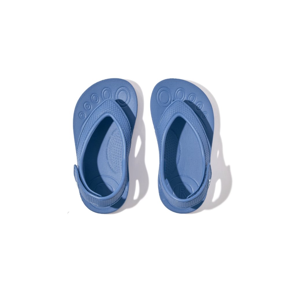 Sandales Fitflop IQUSHION Ergonomic Back-Strap Enfant Bleu | KEB-180427