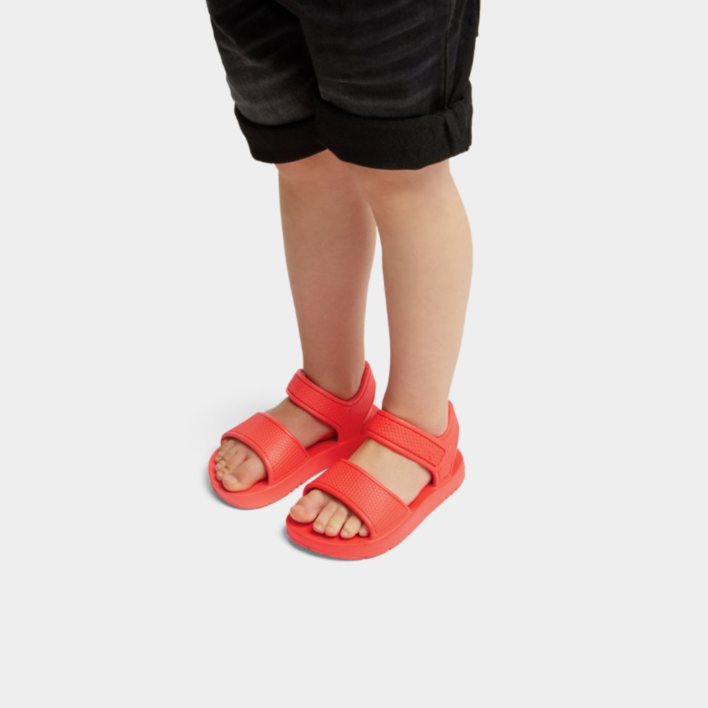 Sandales Fitflop IQUSHION Ergonomic Back-Strap Enfant Orange | QZG-302918