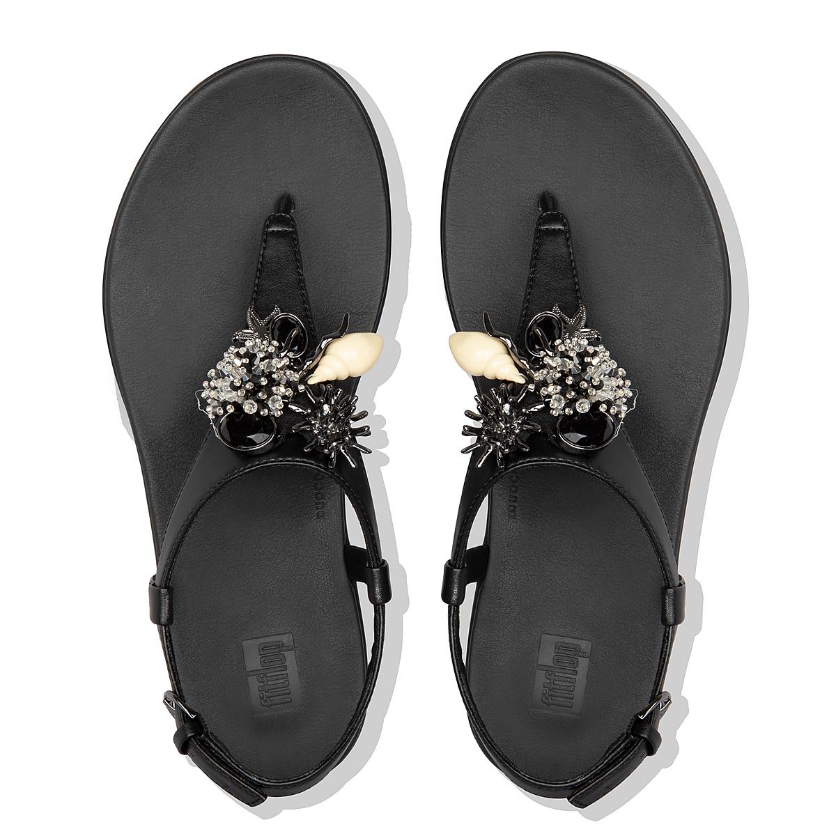 Sandales Fitflop LAINEY Under The Sea Back-Strap Femme Noir | YLI-934572