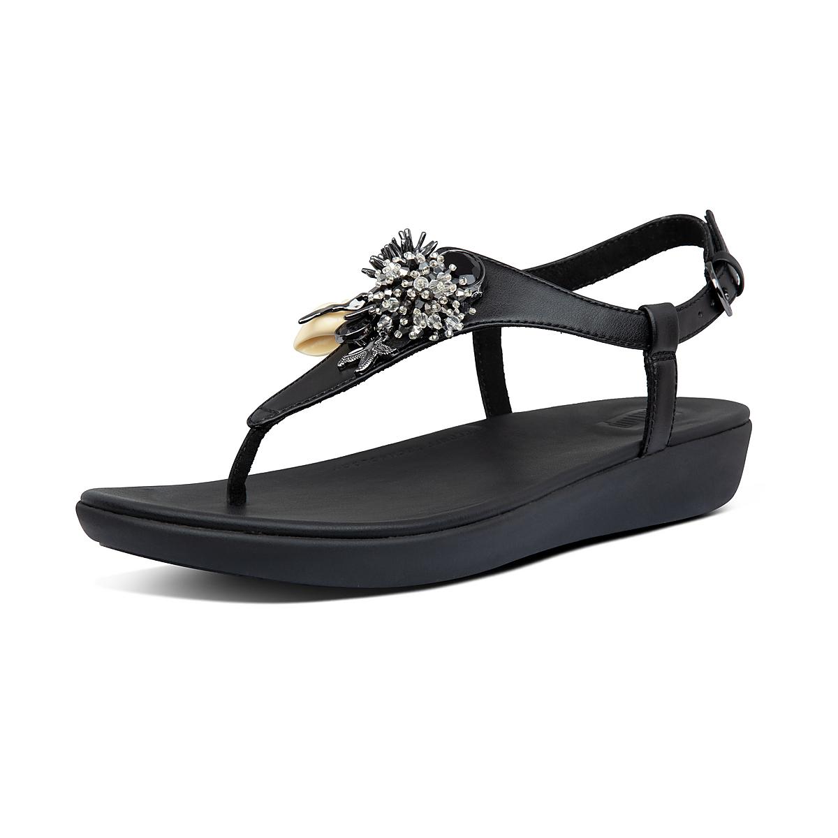 Sandales Fitflop LAINEY Under The Sea Back-Strap Femme Noir | YLI-934572