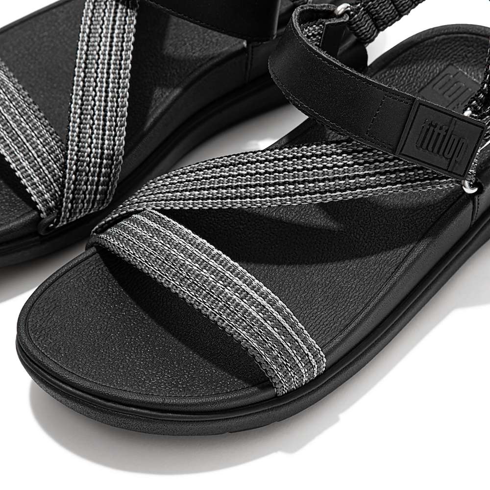 Sandales Fitflop LOOSH Webbing Z-Strap Femme Noir | QRL-245830