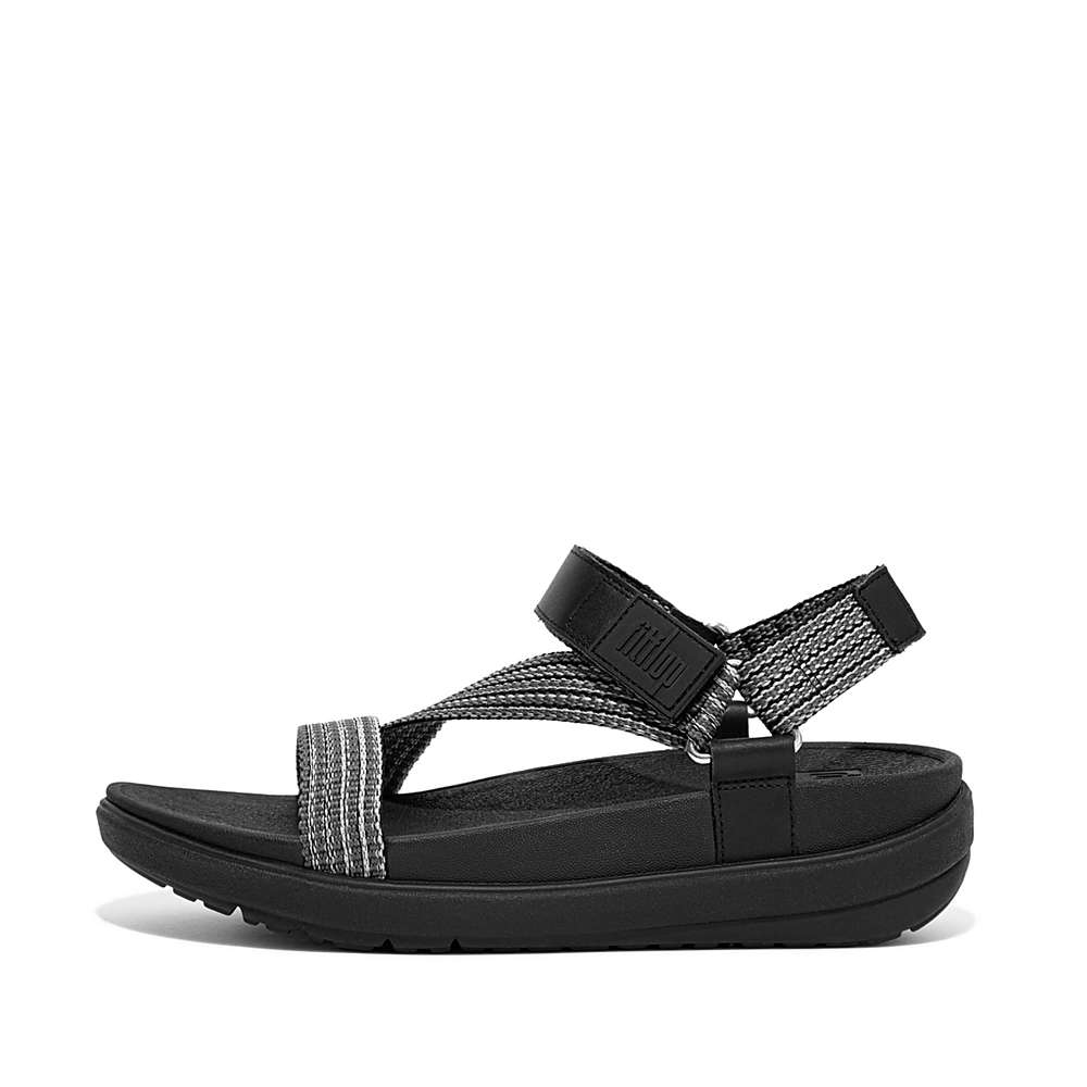 Sandales Fitflop LOOSH Webbing Z-Strap Femme Noir | QRL-245830