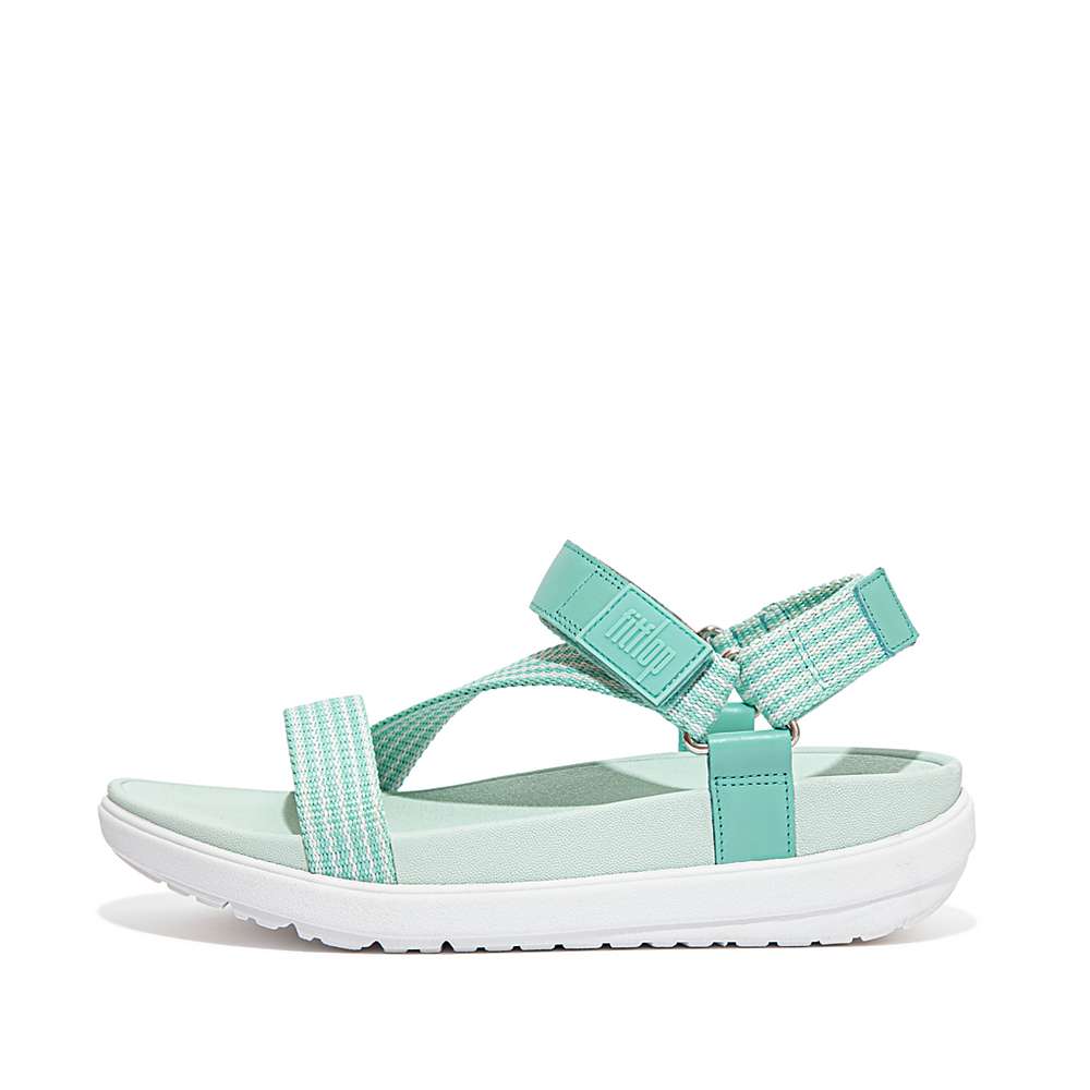 Sandales Fitflop LOOSH Webbing Z-Strap Femme Vert | UIK-103825