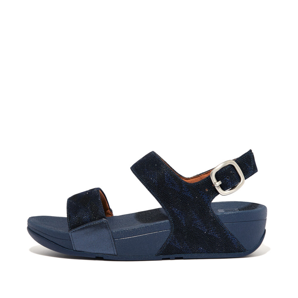 Sandales Fitflop LULU Glitz Backstrap Femme Bleu Marine | YPK-407369