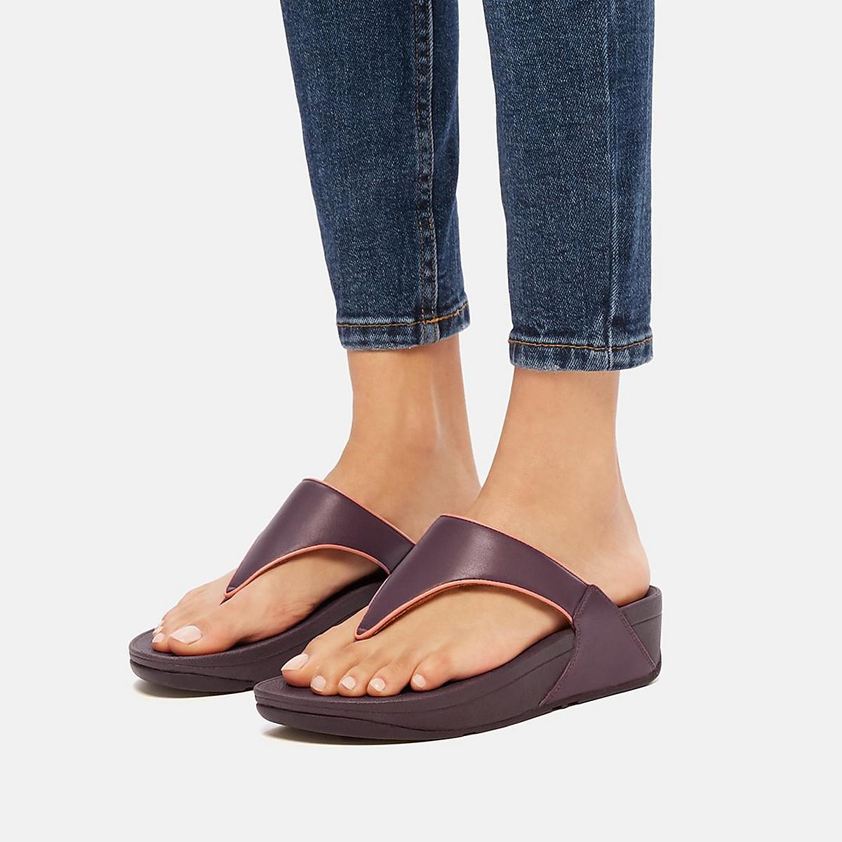 Sandales Fitflop LULU Pop Binding Toe-Post Femme Violette | KBL-479312