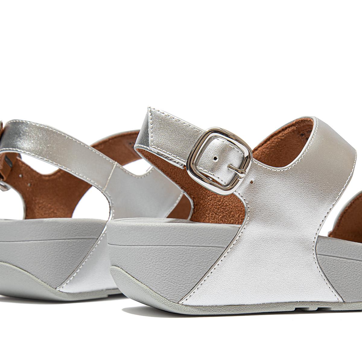 Sandales Fitflop LULU Shimmer Back-Strap Femme Argent | UNM-842093