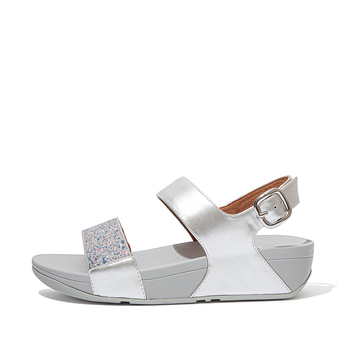 Sandales Fitflop LULU Shimmer Back-Strap Femme Argent | UNM-842093