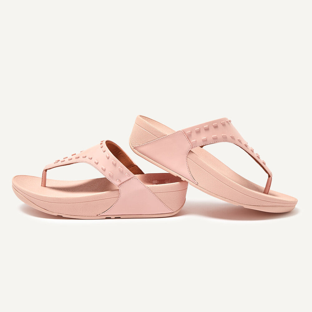 Sandales Fitflop LULU Stud Leather Toe-Post Femme Rose | UJE-463809