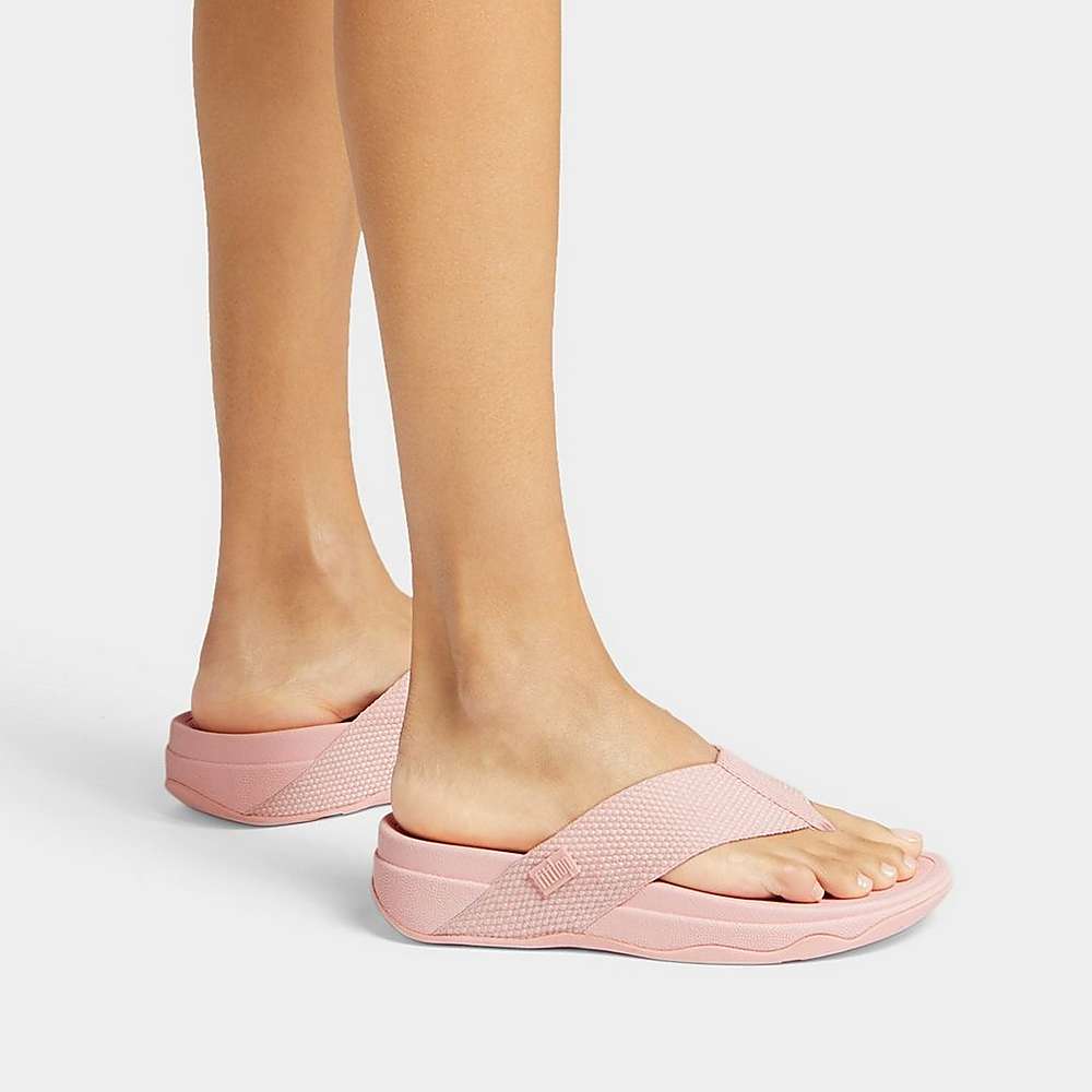 Sandales Fitflop SURFA Webbing Toe-Post Femme Rose | XQC-751620