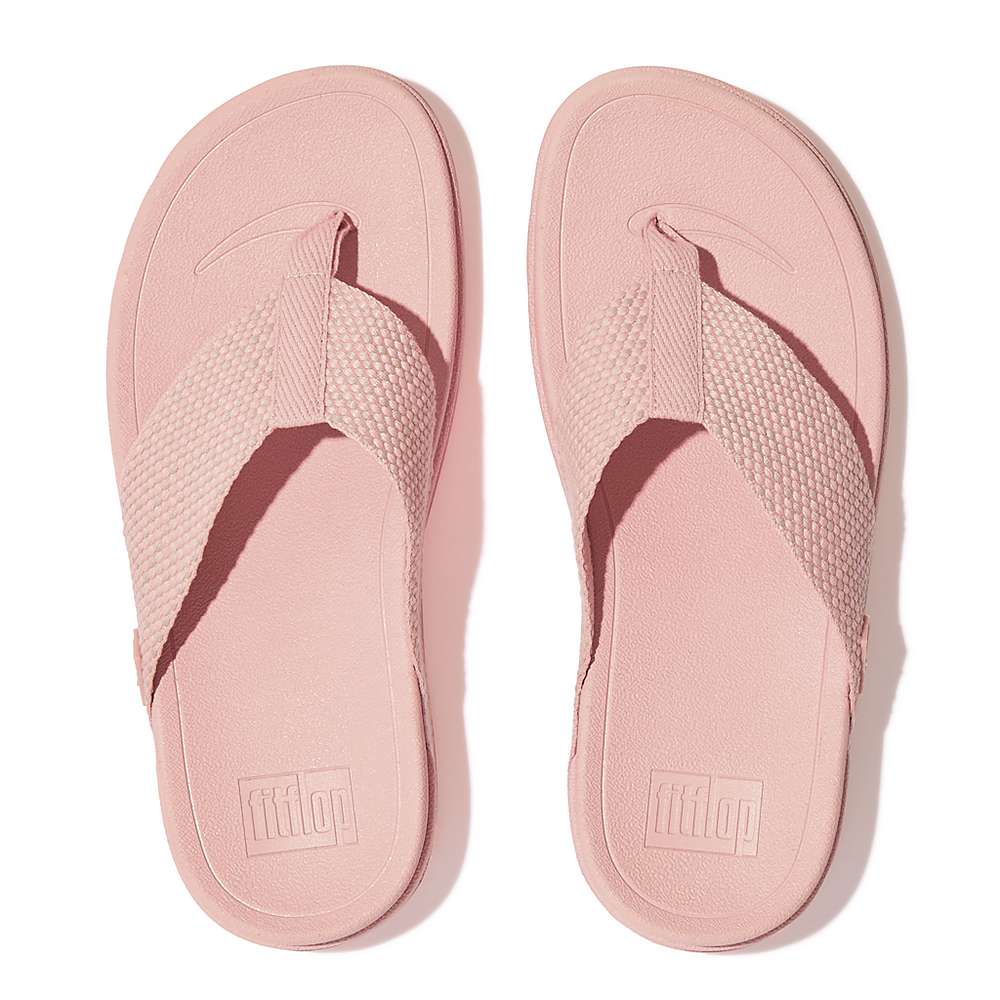 Sandales Fitflop SURFA Webbing Toe-Post Femme Rose | XQC-751620