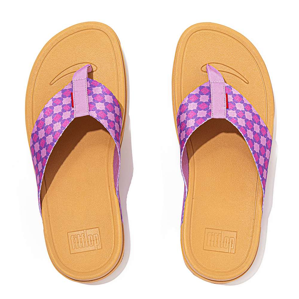 Sandales Fitflop SURFA X Yinka Ilori Toe-Post Femme Violette | MPA-376418