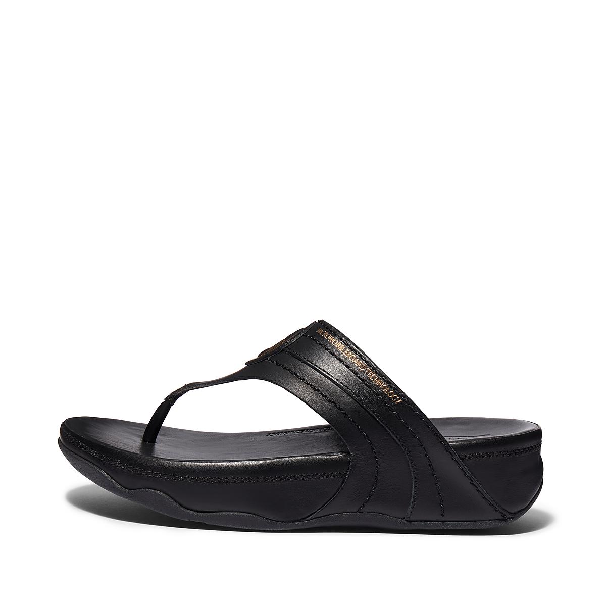 Sandales Fitflop WALKSTAR Limited Edition Toe-Post Femme Noir | DIA-870195