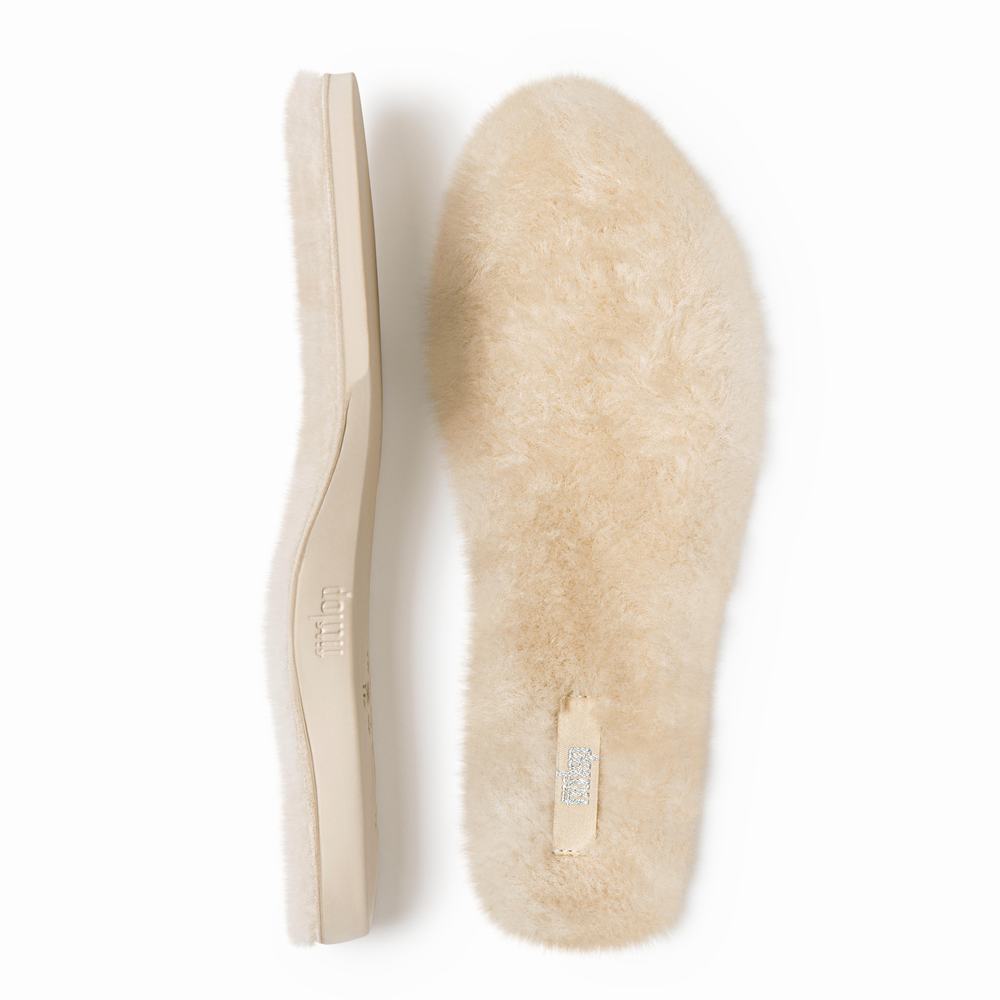 Semelles Fitflop WONDERWELLY Luxe Shearling Insoles 1 Pair Femme Blanche | DTC-417382