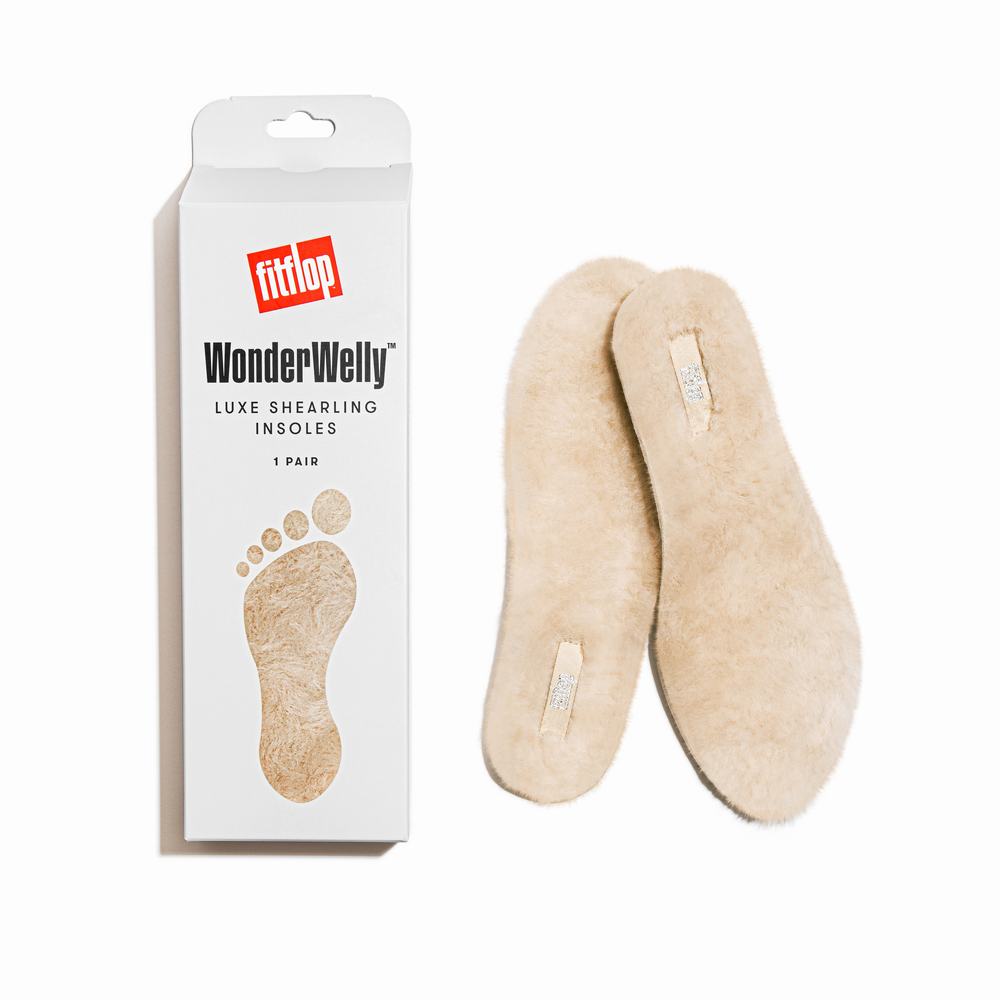 Semelles Fitflop WONDERWELLY Luxe Shearling Insoles 1 Pair Femme Blanche | DTC-417382