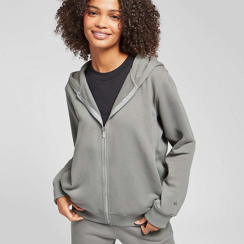 Sweat À Capuche Fitflop BASIC THREADS Full Zip Femme Grise | GHS-149803