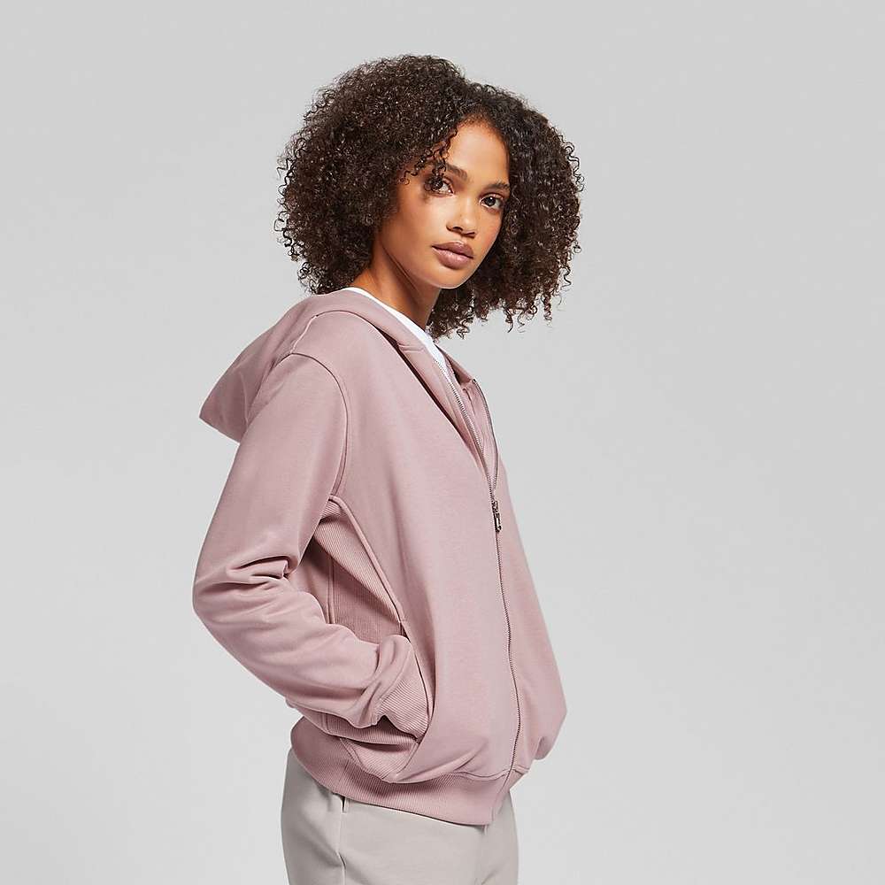 Sweat À Capuche Fitflop BASIC THREADS Full Zip Femme Rose | HMF-940536