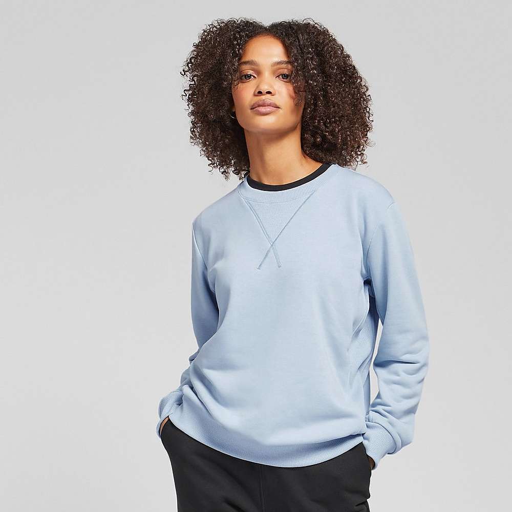 Sweatshirt Fitflop BASIC THREADS Crew Femme Bleu | LPZ-615408