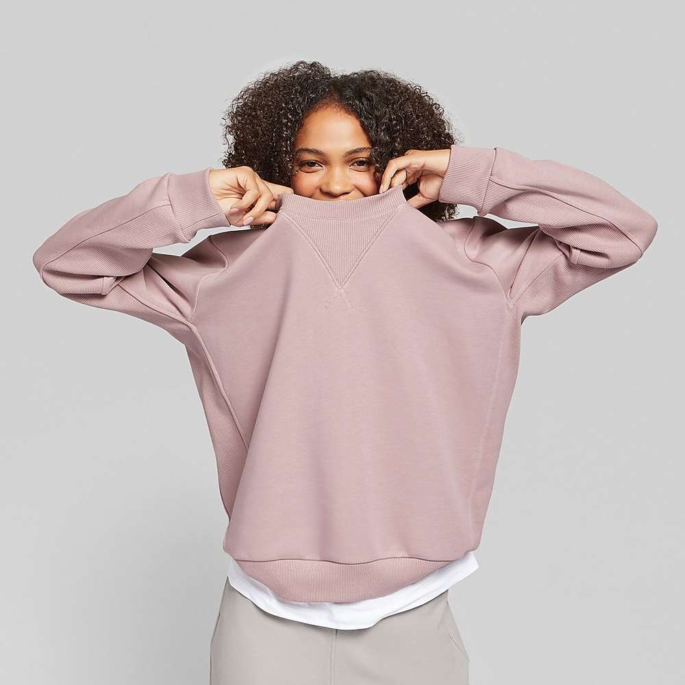 Sweatshirt Fitflop BASIC THREADS Crew Femme Rose | WDA-437681