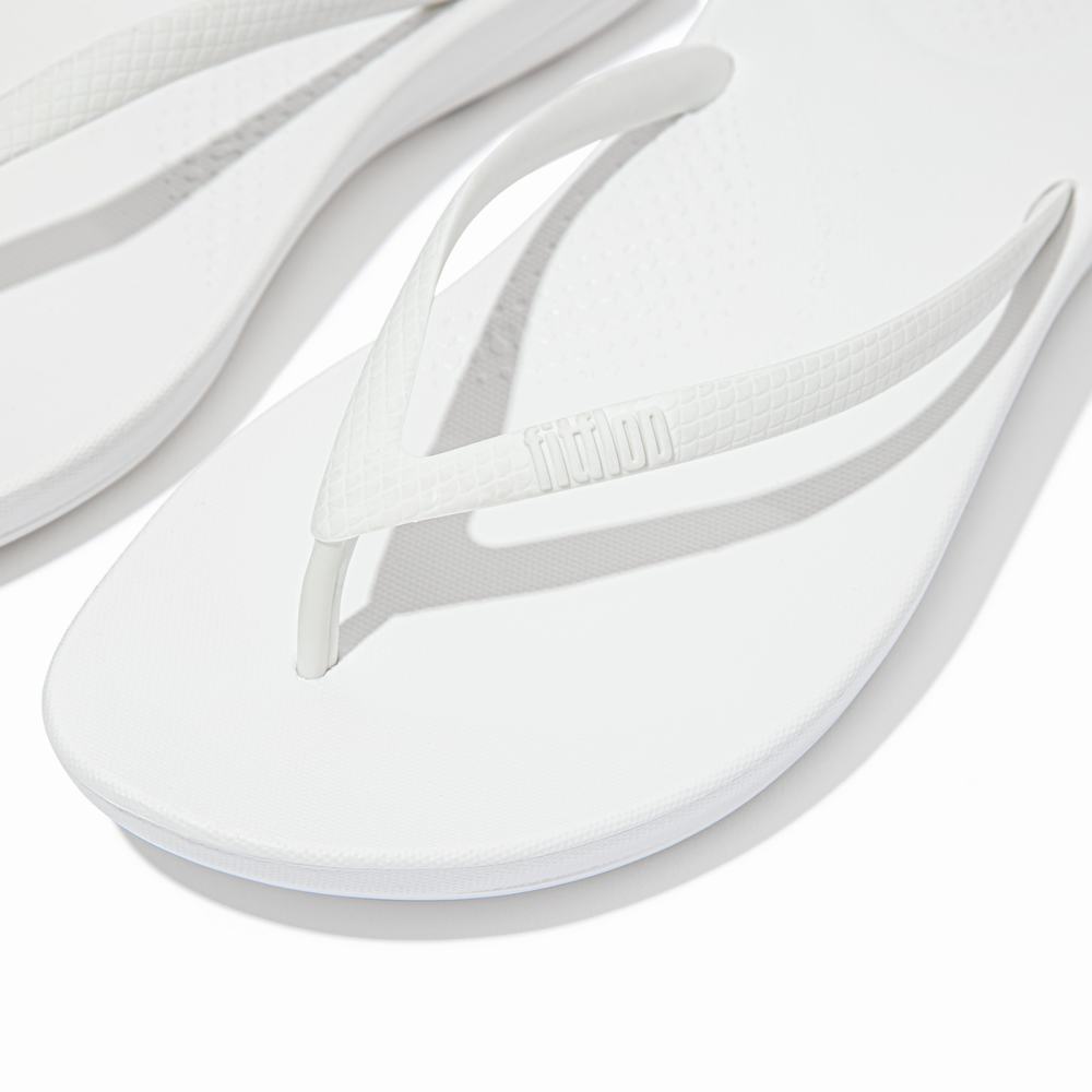 Tong Fitflop IQUSHION Ergonomic Femme Blanche | FSM-275840