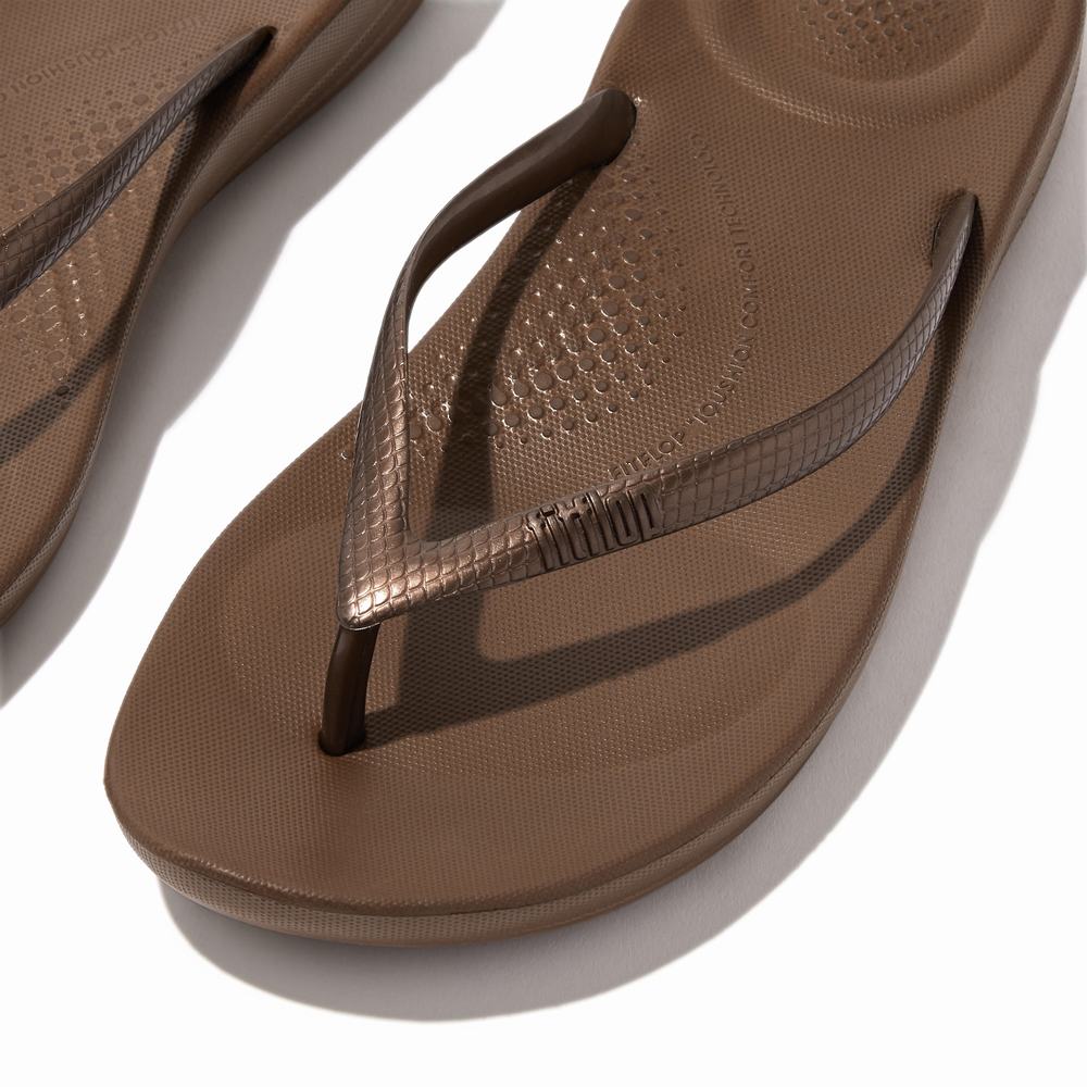 Tong Fitflop IQUSHION Ergonomic Femme Chocolat | ETV-086521